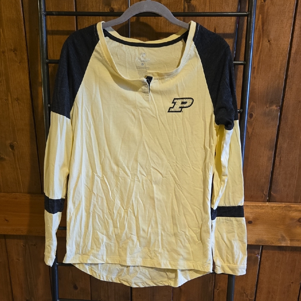 Purdue Black and Yellow Long sleeve T
